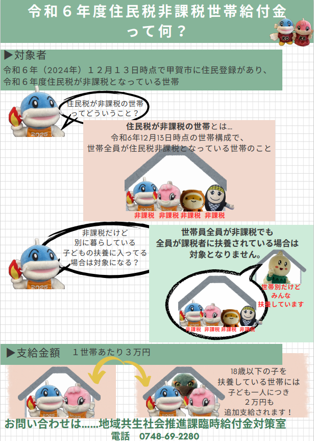 令和６年度住民税非課税世帯給付金
